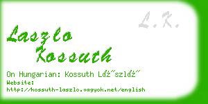 laszlo kossuth business card